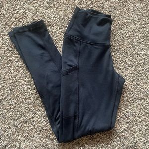 Aerie fleece Black Leggings
